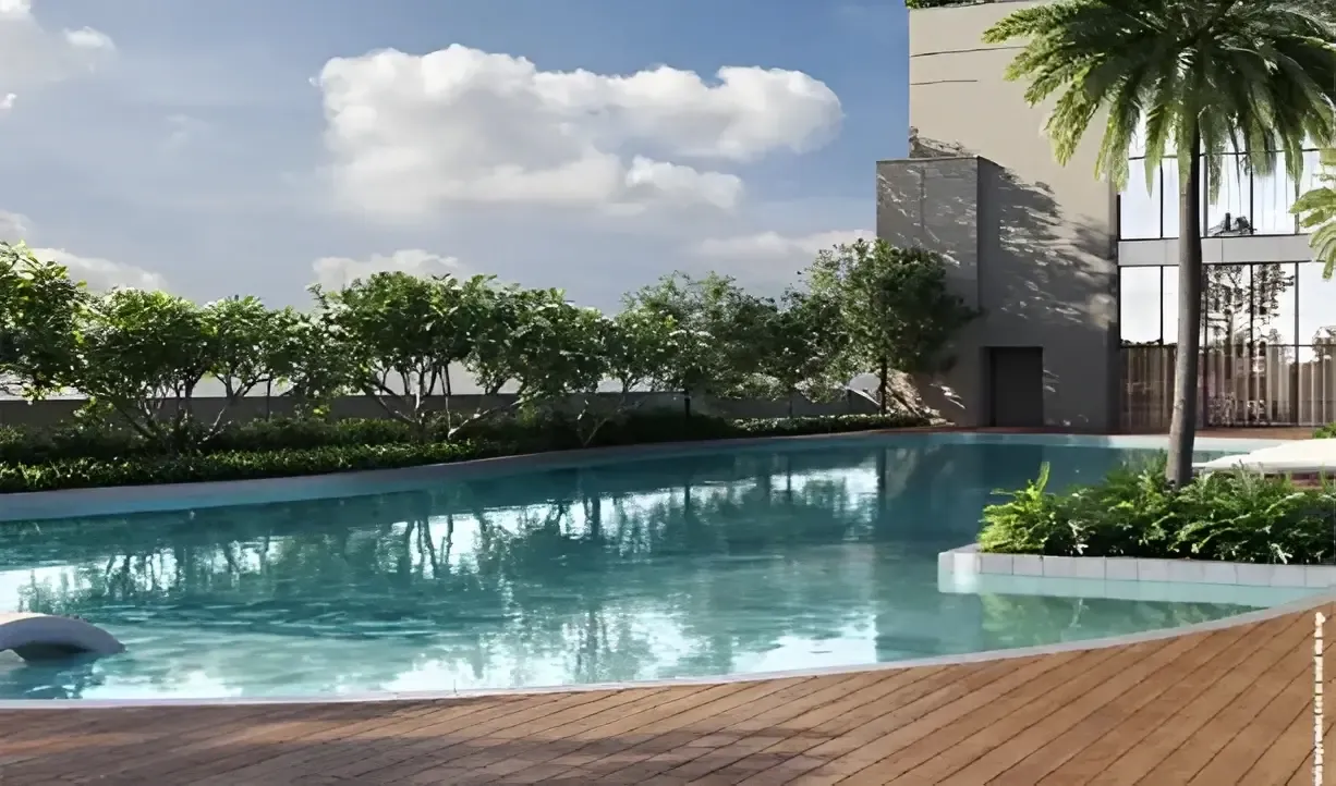 Rooftop pool amenity