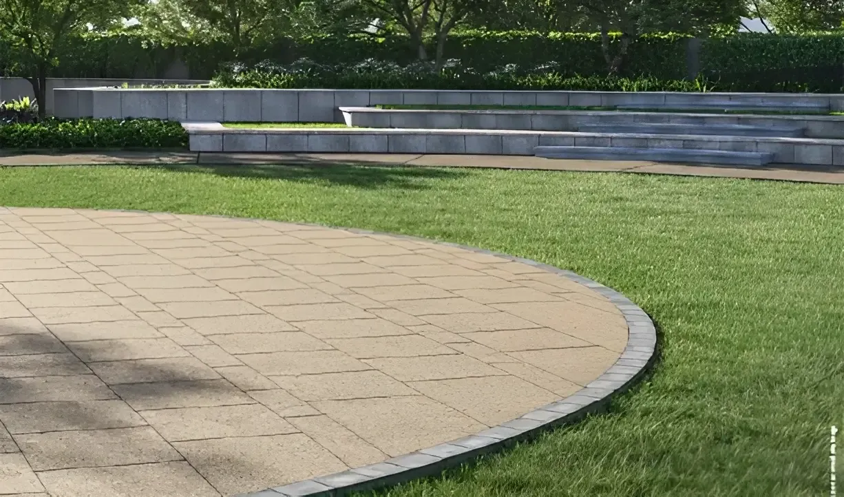 Landscaped green amphitheatre and gardens