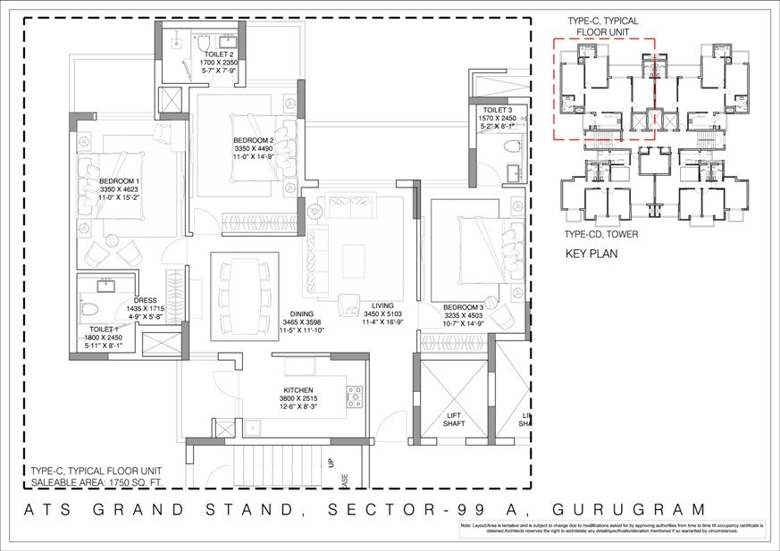 4 BHK floor plan